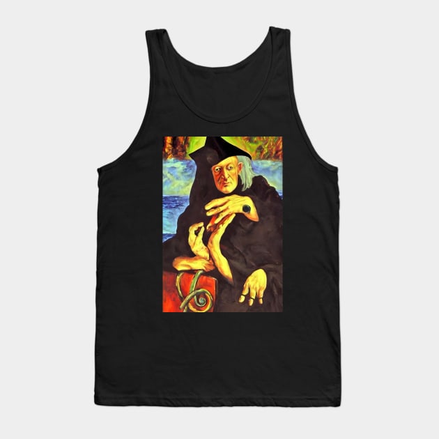 Aleister Crowley The Great Beast of Thelema painted in a Surrealist and Impressionist style Tank Top by hclara23